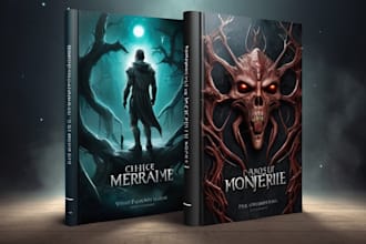 design fantasy, sci fi, horror book cover and ebook cover