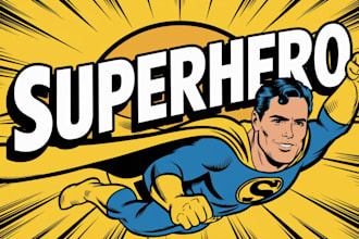 draw comic superhero pop art portraits