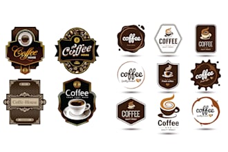 make hand drawn cafe coffee shop logo for your business