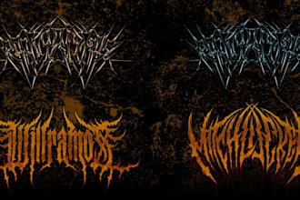 create name with metal logo style