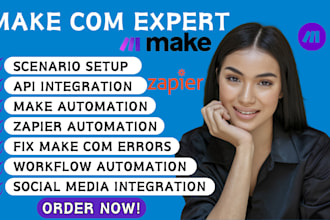 setup make com automaation, zapier integromat, make com, make com automation,