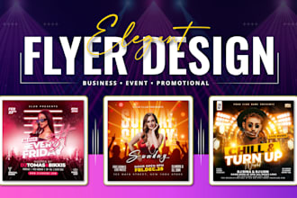 design elegant party flyer and event poster