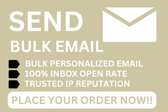 send bulk email blast, send mass emails, cold email outreach no spam