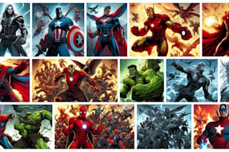 draw you as a superhero marvel or dc character