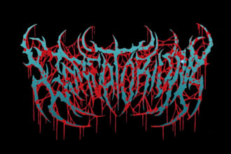 make black, slam, death metal logo for your band or brand