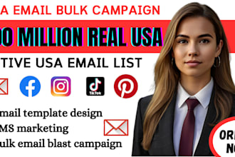 send 800 million bulk email blast, email marketing campaign to inbox and sms