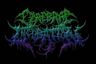 dark typography logo and lettering, metal, y2k, psychedelic