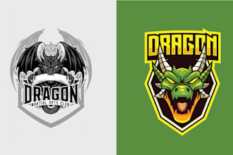 make vintage dragon logo for your business