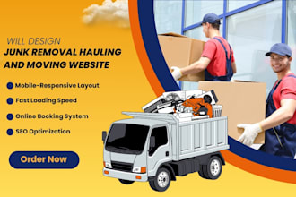 design a junk removal, hauling, and moving website