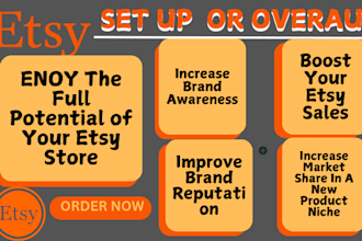 do standard etsy overhaul completely or set up highly ranked etsy shop