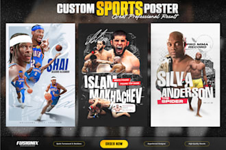 design sports poster, banner, flyer for post n printing