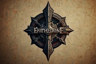 create a unique logo for a fantasy dungeon role playing game