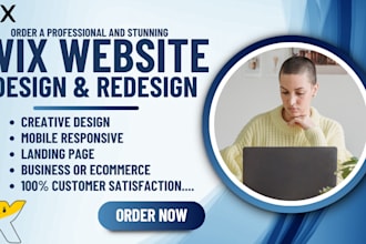 do wix website design, wix website redesign, wix landing page and online store