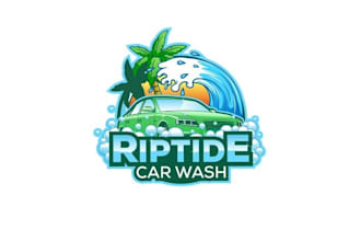 design modern car cleaning service logo