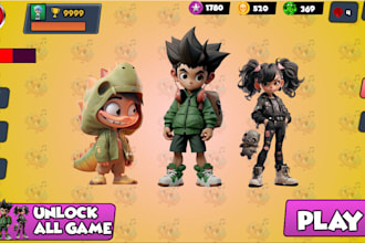 custom 2d game UI design