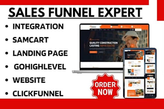 do thrivecart samcart gohighlevel landing page systeme io website clickfunnel va