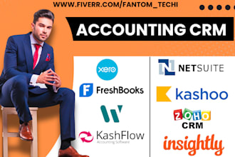 setup accounting crm xero freshbooks wave zoho books kashflow netsuits kashoo