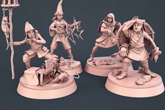 design miniature for tabletop game,3d chess, wargaming figurine,3d statue, stl