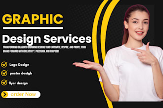 design professional digital business flyer poster brochure profile creat leaflet