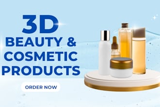 do 3d beauty prodoucts and cosmetics modelling and rendering