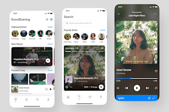 develop secure audiobook app, music streaming app, chat app
