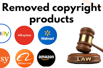 remove copyright products under dmca takedown notice alibaba,esty,ebay,shopify,