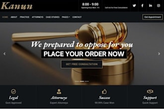 design legal website law firm attorney lawyer notary legal office law website