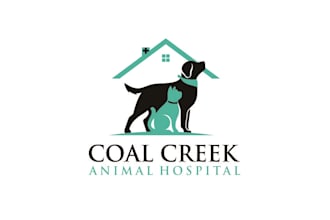 design modern colorful veterinary logo in express delivery