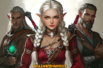 draw an dnd character art and dnd character art