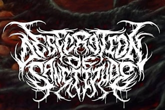 draw a metal logo design for your band or brand