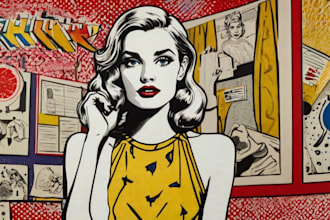 draw pop art or roy lichtenstein style