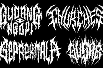 draw a death metal band logo