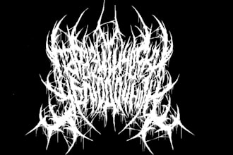 draw cool font metal logo for your band