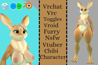 custom 3d model, vr character, vtuber model, vrchat avatar vrc avatar anime nsfw