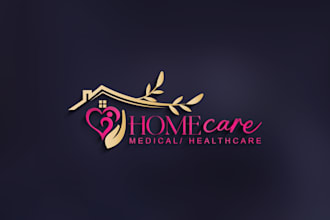 design dental medical healthcare clinic home care pharmaceutical logo