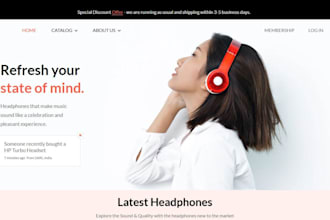 design headphone shopify electronics gaming store gadgets website earbud store