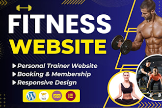 develop fitness gym yoga personal trainer portfolio blog membership website