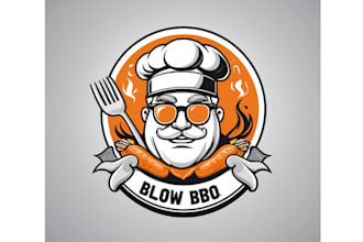 make bbq diner food truck restaurant logo
