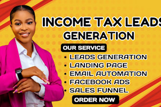 generate income tax leads tax preparation leads tax finance lead bookkeeping lea