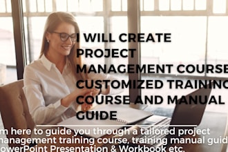 create project management course, customized training course and manual guide