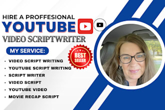 be your youtube script ghostwriter, video script, script editing and formatting