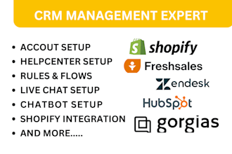 setup gorgias crm zendesk hubspot freshdesk shopify CRM jotform ai agent chatbot