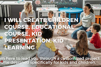 create children course, educational course, kid presentation, kid learning