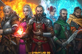 create fantasy concept art and dnd characters design