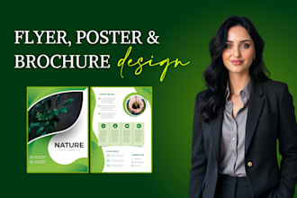 design a flyer, menu, brochure or poster graphic