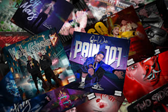 custom rap cover art design with pro video animation
