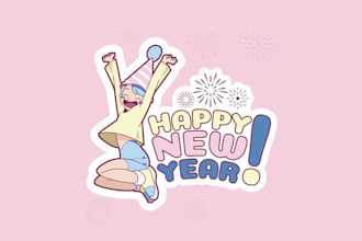 make high definition happy new year 2025 logo