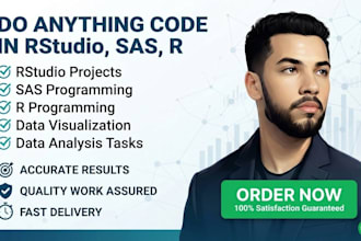 do anything code in rstudio,sas,r programming,data visualization,data analysis