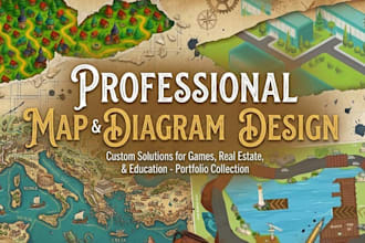 design custom illustrated map, city map, property boundary and site plan