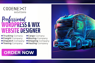 create logistics, trucking and moving company wordpress website